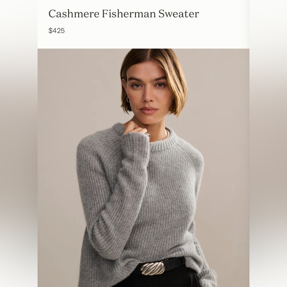 Jenni Kayne Heather Grey Cashmere Fisherman